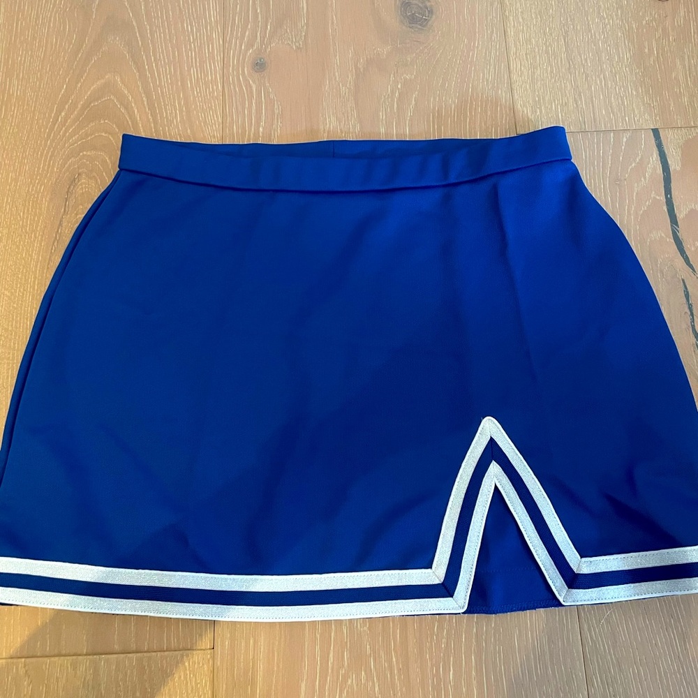 Royal blue cheerleader mini skirt